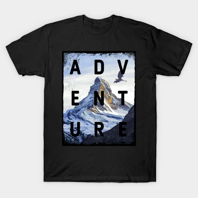 Adventure - Lonely Mountain - Dragon - Fantasy T-Shirt by Fenay-Designs